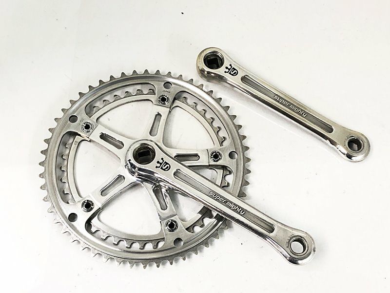 スギノマイティクランクセット 51T/42T SUGINO 「スギノ」 MIGHTY 52-42T 165mm クランクセット