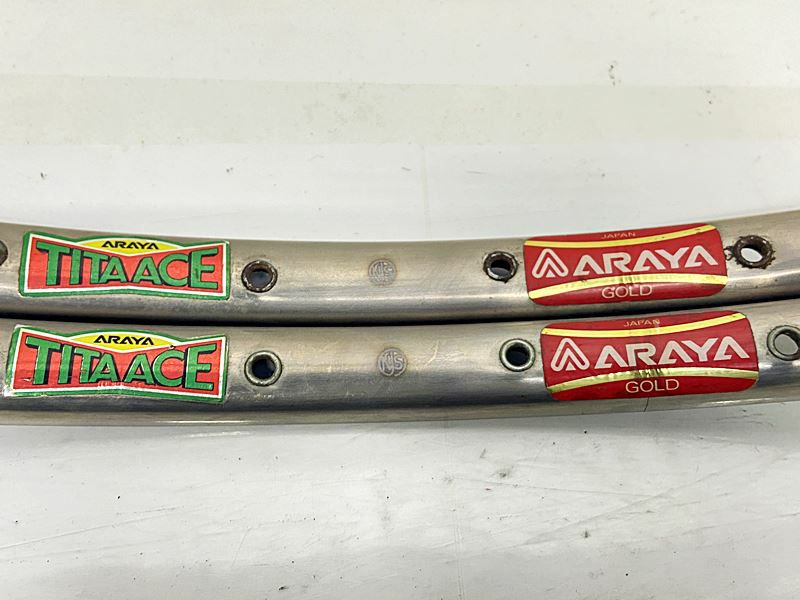 アラヤ ARAYA チタエース TITAACE GOLD リム2本セット リム