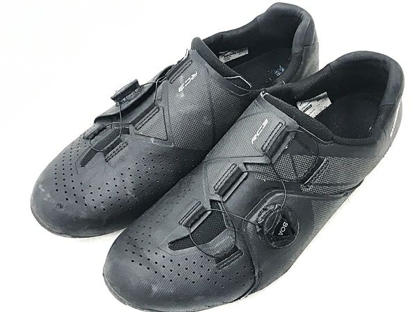 極美品 シマノ ビンディングシューズ SHRC300M 自転車 ブラック 27 シマノ SHIMANO ビンディングシューズ SHRC300M ブラック EU42