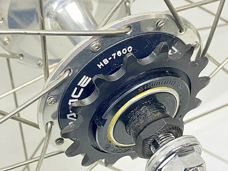 SHIMANO デュラエース HB7600NJS 競輪 ゴールドリム 前後セット