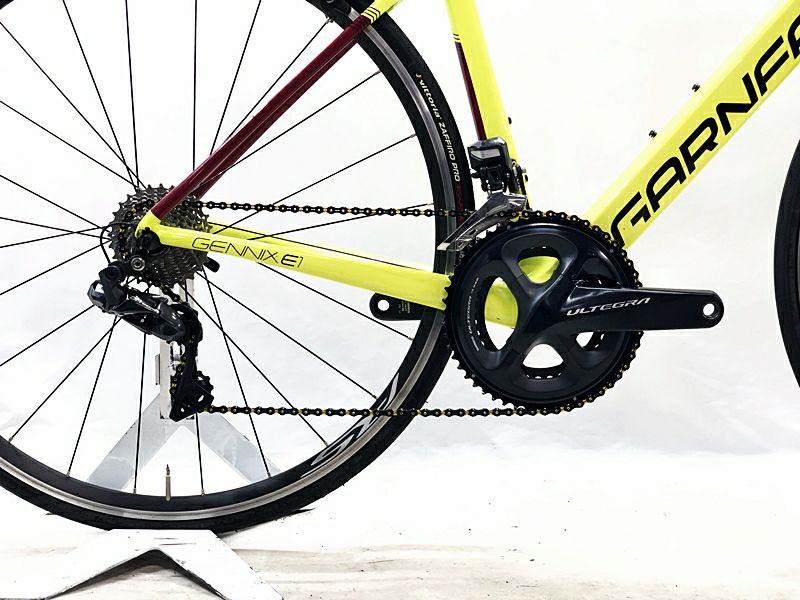 【ジャンク】GARNEAU ロードバイク カーボンフレーム イエロー ガノー GARNEAU GENNIX E1 ELITE 2018年 カーボンロードバイク 48