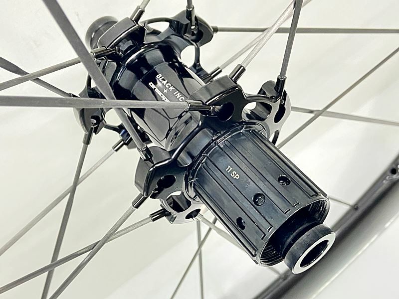 BLACK INC48/58　ホイール前後セット（シルバーデカール）シマノフリー BLACK INC(ブラックインク) BLACK 48/58 ホイール前後セット（シルバー