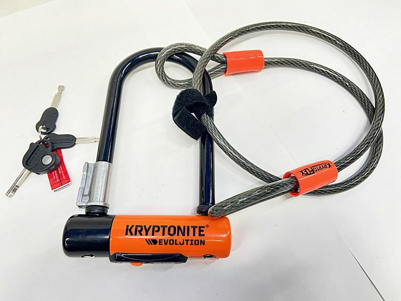 クリプトナイト KRYPTONITE EVOLUTION U字ロック 120cm 鍵 ワイヤー