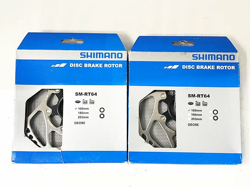 未使用品 シマノ SHIMANO ディスクブレーキローター 2枚セット SM-RT64