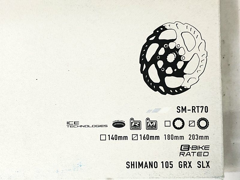 未使用品 シマノ SHIMANO ディスクブレーキローター 2枚セット SM-RT70