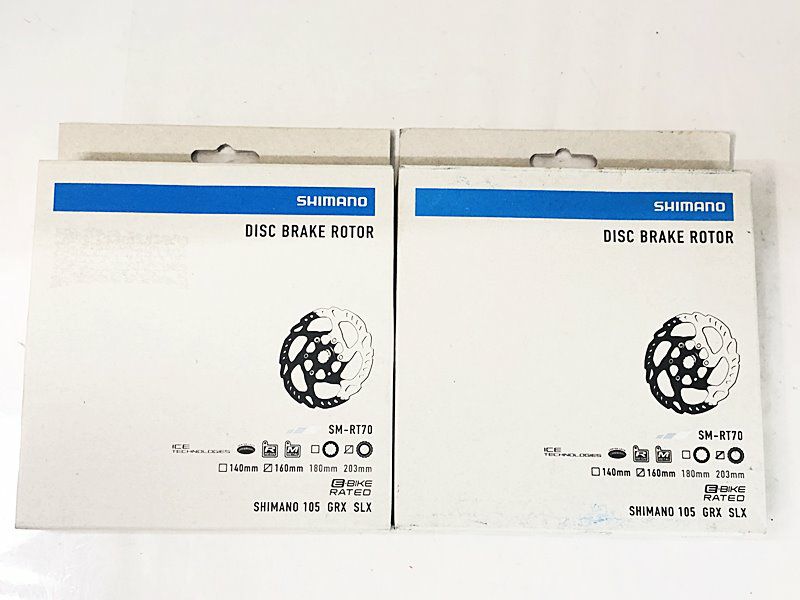 未使用品 シマノ SHIMANO ディスクブレーキローター 2枚セット SM-RT70