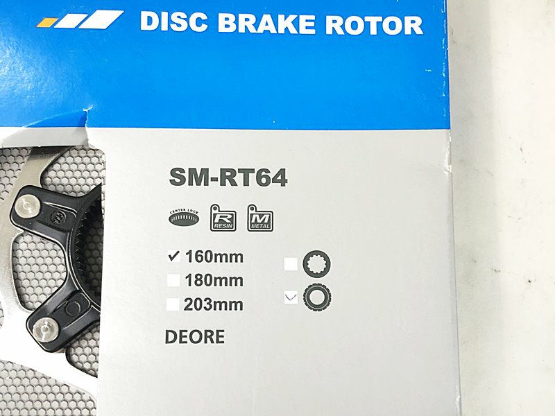 未使用品 シマノ SHIMANO ディスクブレーキローター 2枚セット SM-RT64