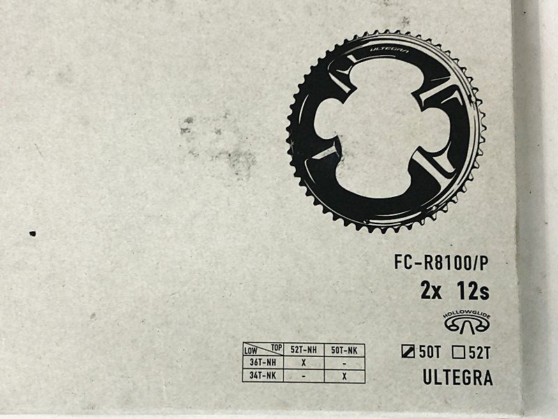 未使用品 シマノ SHIMANO FC-R8100用チェーンリング 12S 50-34T