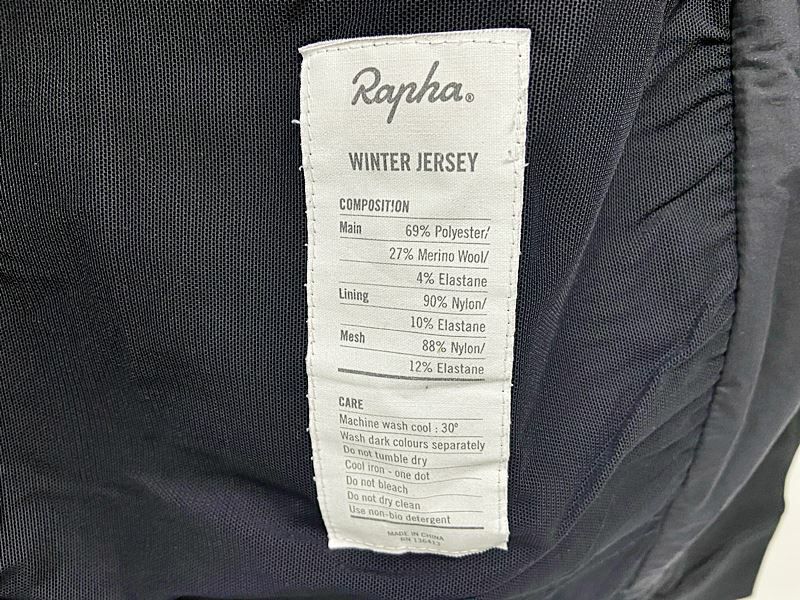 ラファ Rapha ウィンタージャージ WINTER JERSEY Mサイズ MEDIUM ブラック
