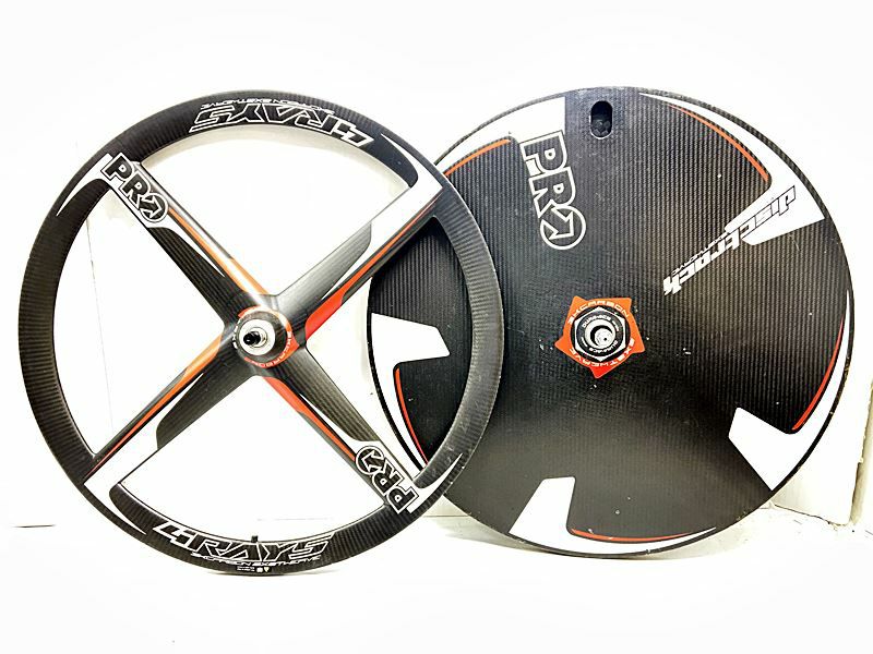 【ジャンク】シマノプロ ディスクホイール ジャンク シマノプロ PRO 4RAYS/DISCTRACK ホイールセット 固定