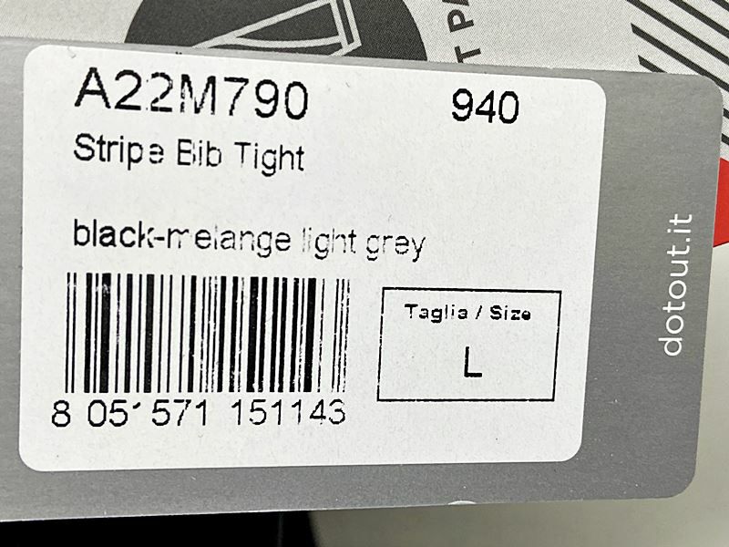 未使用品 ドットアウト DOTOUT ストライプビブタイツ STRIPE BIB TIGHT